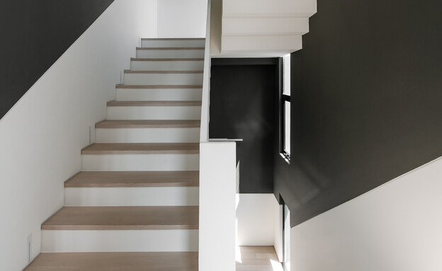 בית בסינגפור ג Aamer  אדריכלים מדרגות שחור לבן (צילום: David Yeow)