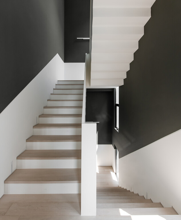 בית בסינגפור ג Aamer  אדריכלים מדרגות שחור לבן
