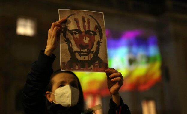 הפגנה ברומא נגד המלחמה באוקראינה, 2022 (צילום: Marco Iacobucci Epp, Shutterstock)