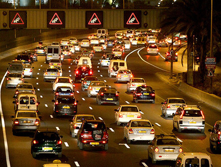 ישראל בראש טבלת הצפיפות בכבישים ב-OECD (צילום: משה שי, Flash 90, חדשות)