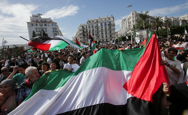 הפגנות תמיכה בפלסטין באלג'יריה (צילום: רויטרס)