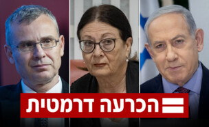 בנימין נתניהו, אסתר חיות, יריב לוין (צילום: פלאש 90)