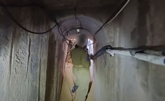 תוואי המנהרה בבית החולים שיפאא' (צילום: דובר צה"ל)