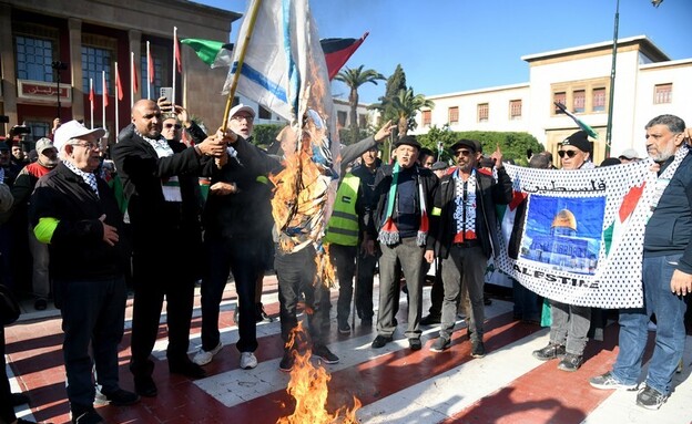 הפגנות במרוקו (צילום: מתוך אתר Hespress)