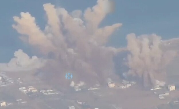 תיעוד מהאוויר: השמדת מתחם צבאי של חמאס על חוף עזה (צילום: דובר צה"ל)