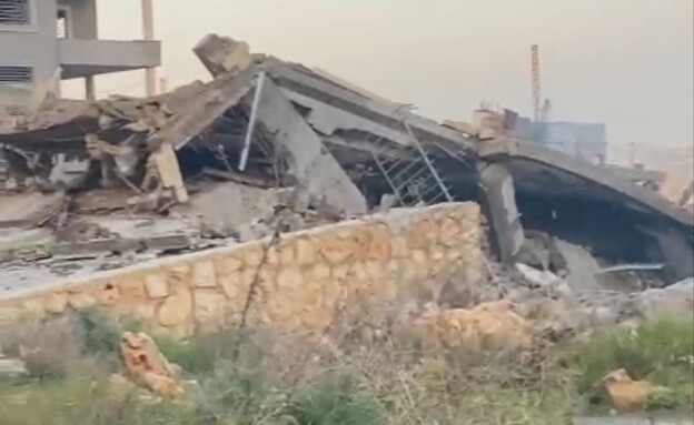 הנזק בכפר כות'ריה א-סיאד שבדרום לבנון