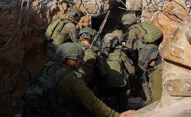 צוות הקרב בח'רבת אח'זעה (צילום: דובר צה