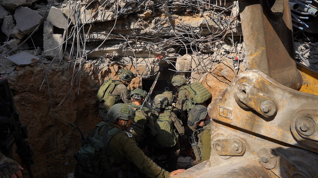 צוות הקרב בח'רבת אח'זעה (צילום: דובר צה"ל)