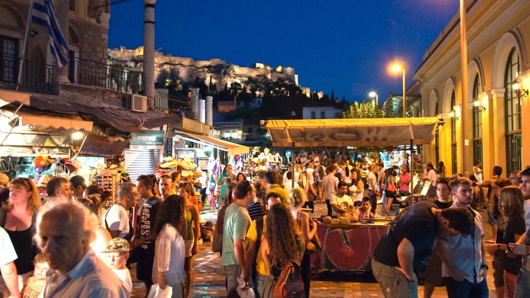 אתונה לילה יוון (צילום: lornet, shutterstock)
