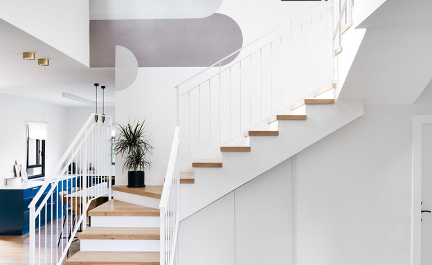 קיר מדרגות ג עיצוב סטודיו Home Lifting ויטל פרי שלטון ומיקה אלטר  (צילום:  קרין רבנה)