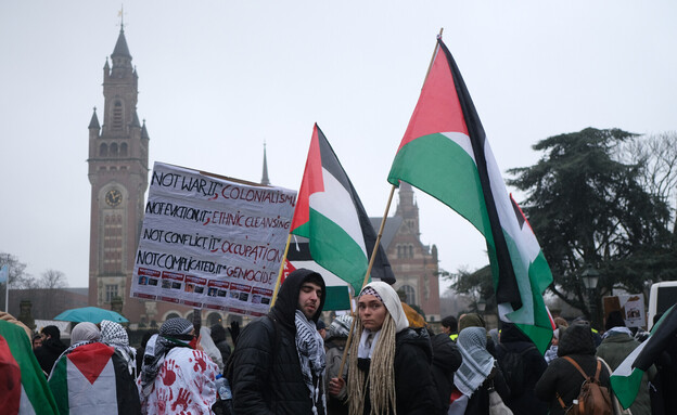הפגנה פלסטין האג הולנד (צילום: Yuriko Nakao, getty images)