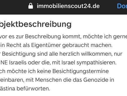 אנטישמיות בברלין: דירה - "לכולם חוץ מלישראלים"