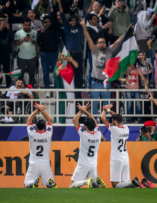 נבחרת פלסטין בגביע אסיה (צילום: טוויטר)