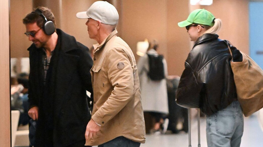 בראדלי קופר, ג'יג'י חדיד, בשדה התעופה