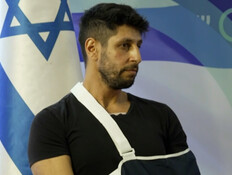 אחרי שנפצע קשה בעזה: עידן עמדי מדבר (צילום: נסלי ויואב, קשת 12)