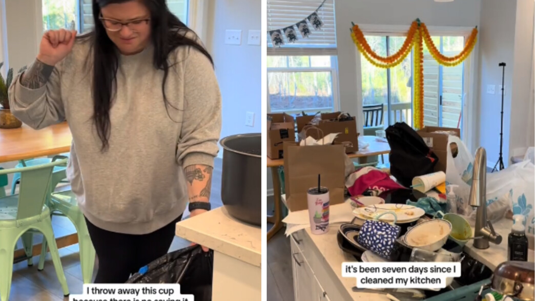 הייתה חולה שבוע ואף אחד לא ניקה את המטבח הייתה חולה שבוע ואף אחד לא ניקה את המטבח