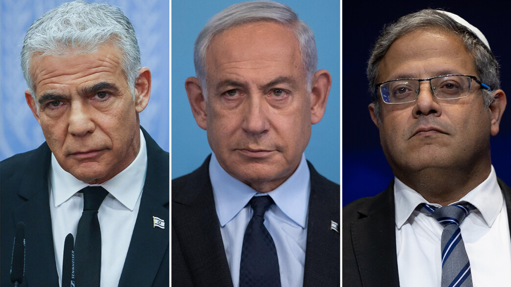 איתמר בן גביר, בנימין נתניהו, יאיר לפיד איתמר בן גביר, בנימין נתניהו, יאיר לפיד