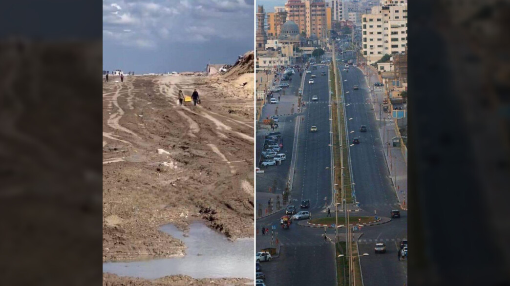 לפני ואחרי: רחוב א-רשיד בעזה לפני ואחרי: רחוב א-רשיד בעזה