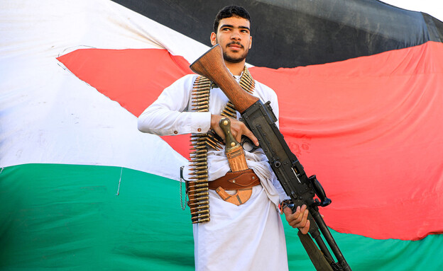 המורדים החות'ים, תימן (צילום: MOHAMMED HUWAIS/AFP, GettyImages)