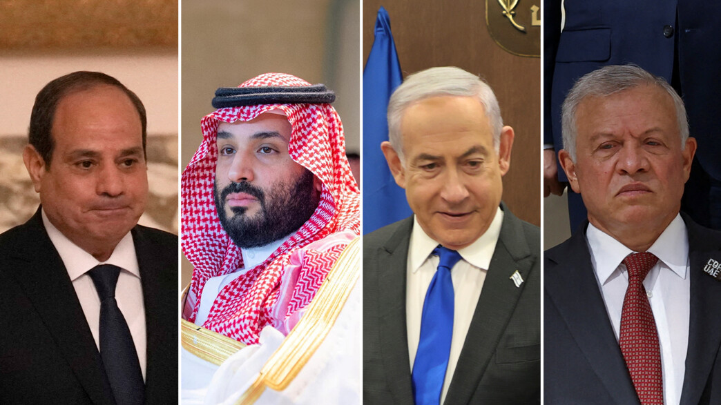 עבדאללה מלך ירדן, בנימין נתניהו,בן סלמאן, עבד אל פ