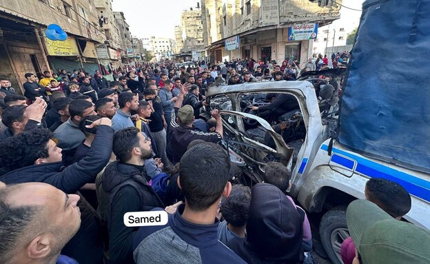 ג'יפ משטרתי של חמאס הותקף בשכונת בראזיל ברפיח, דוו