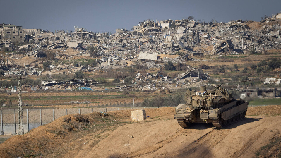 טנקים של צה"ל על גבול רצועת עזה במלחמת חרבות ברזל (צילום: חיים גולדברג, פלאש 90)