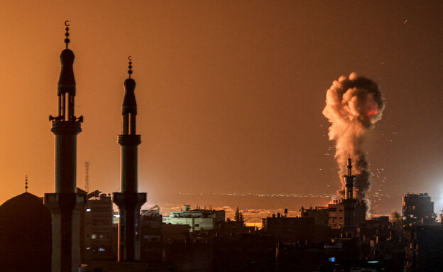 תקיפה ברפיח, רצועת עזה (צילום: MAHMUD HAMS/AFP via Getty Images)