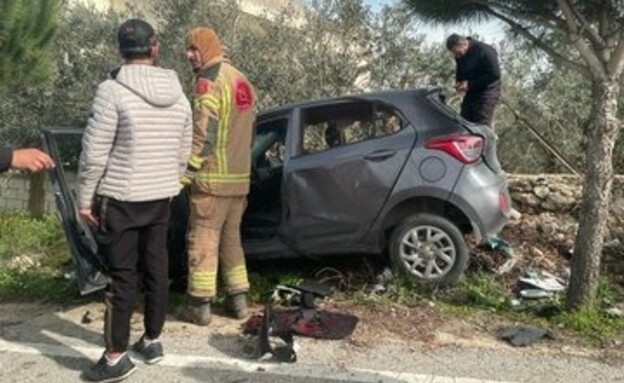 רכב שהותקף מהאוויר בלבנון