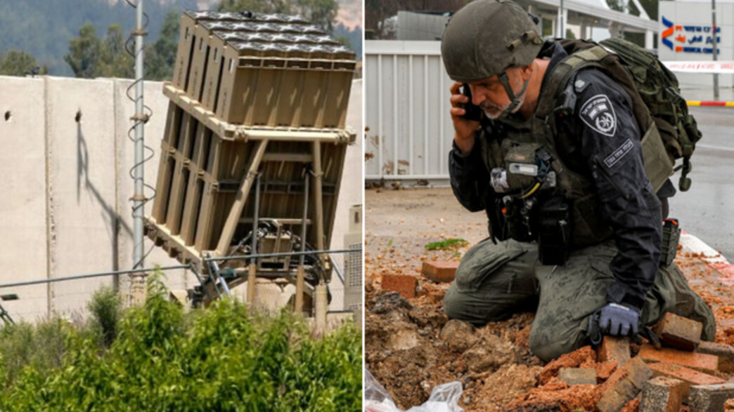 זירת נפילה בצפון, כיפת ברזל (צילום: JALAA MAREY, AFP via Getty Images)