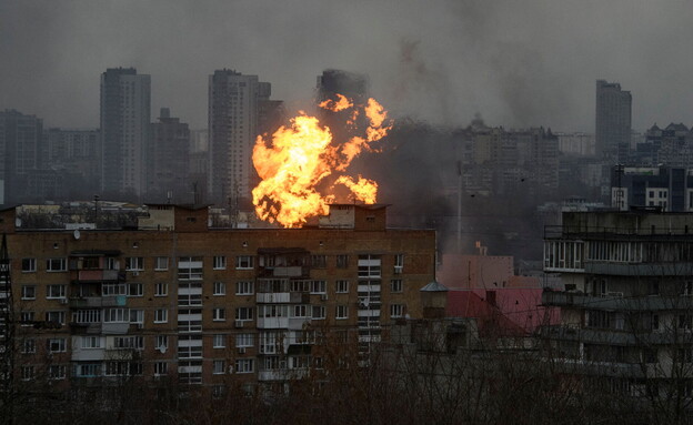מתקפת טילים וכטב"מים של רוסיה בקייב, אוקראינה (צילום: רויטרס)