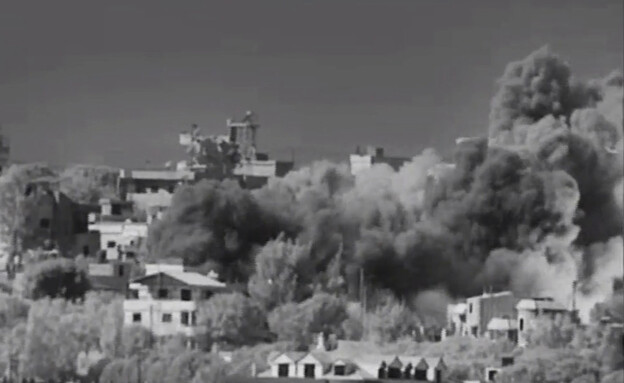 תקיפת המבנה הצבאי במרחב מרון א-ראס (צילום: דובר צה"ל)