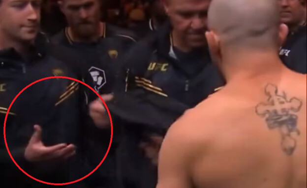 מארק צוקרברג בקרב ה-UFC (צילום: מתוך הרשתות החברתיות לפי סעיף 27א׳ לחוק זכויות יוצרים)