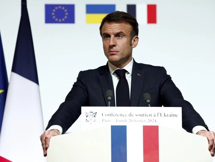 נשיא צרפת עמנואל מקרון (צילום: AP)