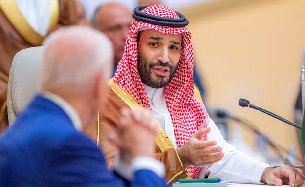 יורש העצר הסעודי מוחמד בן סלמאן עם נשיא ארה