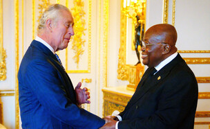 נשיא גאנה ננה אקופו-אדו והמלך צ'ארלס  (צילום: Victoria Jones - Pool, GettyImages)
