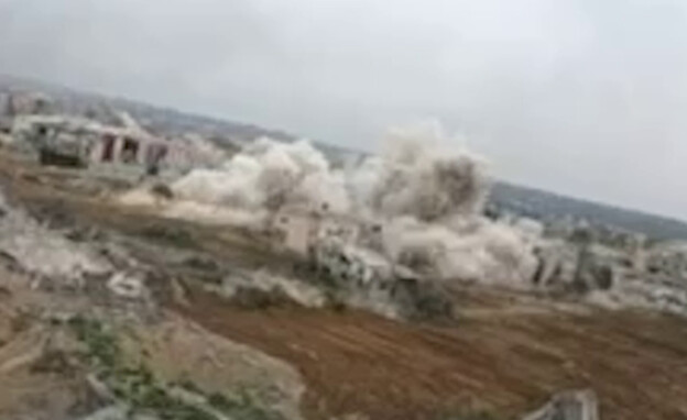 השמדת מבנים ממולכדים ותשתיות טרור של החמאס (צילום: דובר צה"ל)