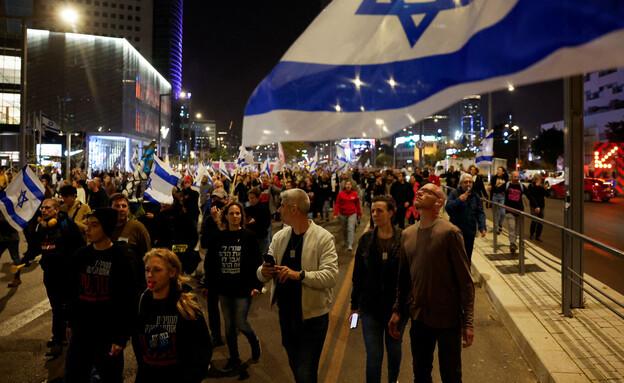 ההפגנות בתל אביב (צילום: reuters)
