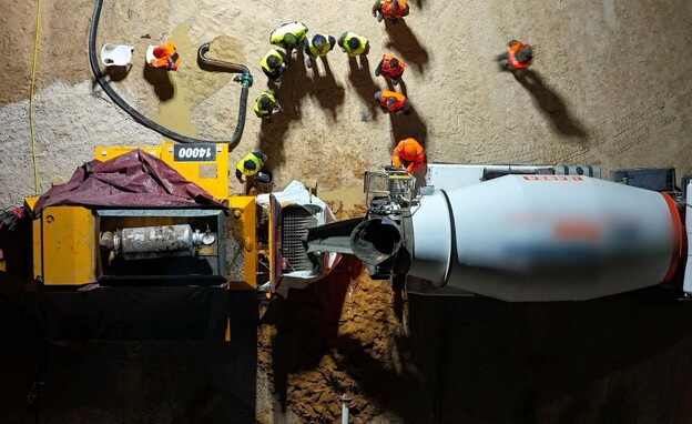 העבודות במנהרת הטרור הגדולה (צילום: דובר צה"ל)