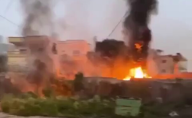 תקיפות בכפרא שבדרום לבנון, אש התקלחה במקום