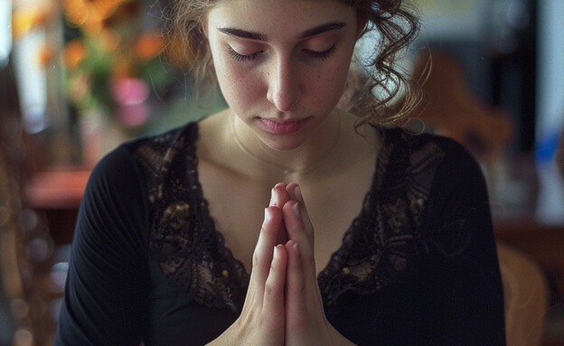 בחורה מתפללת (הדמיה: mako)