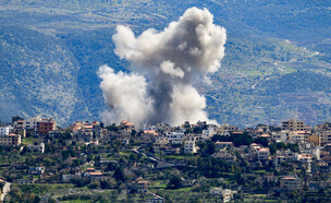 התקיפות המיוחסות לישראל במרחב אלחיאם (צילום: AFP via Getty Images)