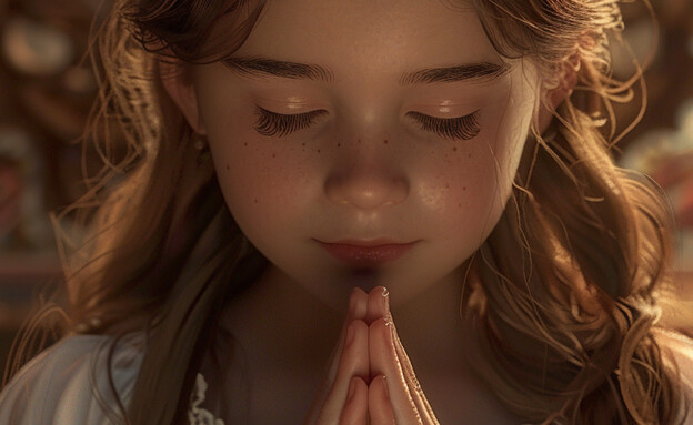 ילדה קטנה מתפללת (הדמיה: mako)