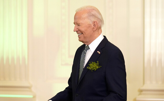 הנשיא ג'ו ביידן בבית הלבן (צילום: AP)