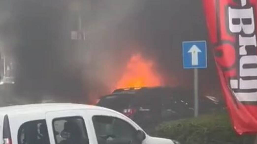 הפיצוץ בכרמיאל (צילום: חדשות בזמן אמת)
