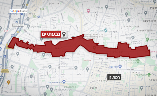 גבעתיים רמת גן תל אביב מטרו (צילום: google maps)