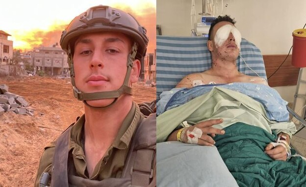 He was seriously injured in Gaza and temporarily blinded