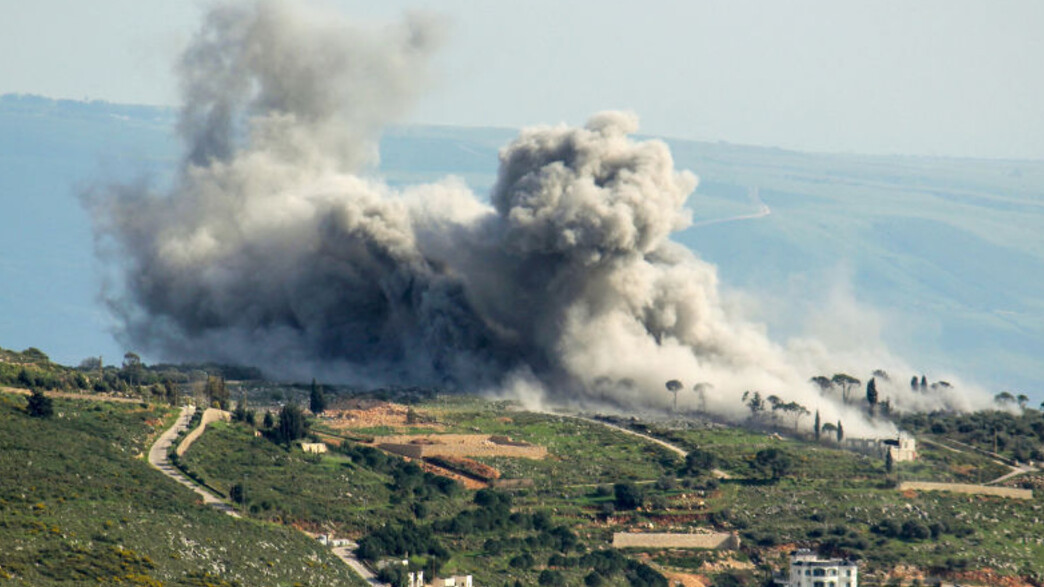 תקיפה ישראלית בשטח לבנון (צילום: RABIH DAHER/AFP via Getty Images)