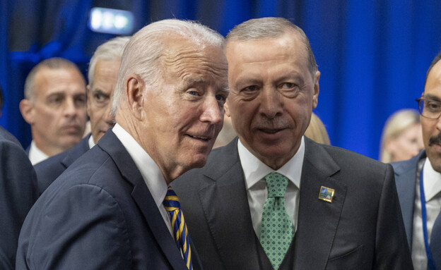 נשיא ארה"ב ביידן ונשיא טורקיה ארדואן (צילום: getty images)