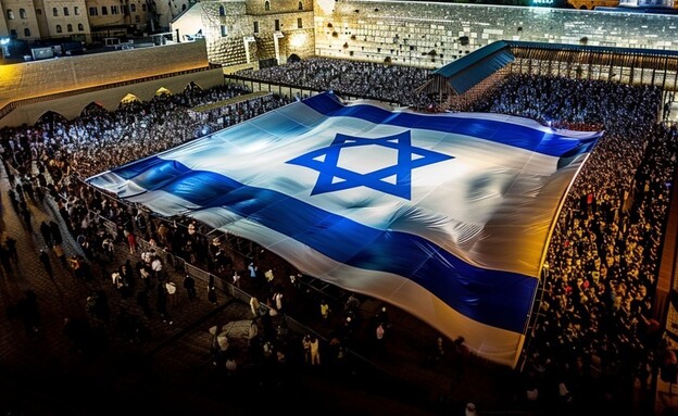 חגיגות יום ירושלים ברחבת הכותל (AI: mako)