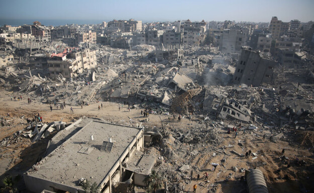 המתחם אחרי יציאת הכוחות (צילום: AFP via Getty Images)